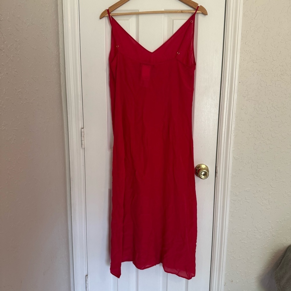 Max Mara Studio Red Spaghetti Strap Slip Dress 10 - Picture 4 of 6